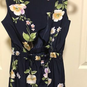 Scalloped hem cutout dress
